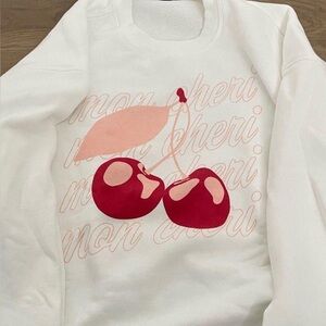 PacSun White Sweatshirt with Red Accents